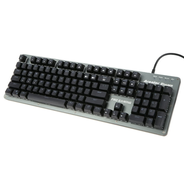 Arealer Roarer 104 Keys RGB Blue Switches Mechanical Gaming Macro Keyboard Anti-ghosting Full Programmable LED Backlit Backlight USB Wired for Professional Gamers