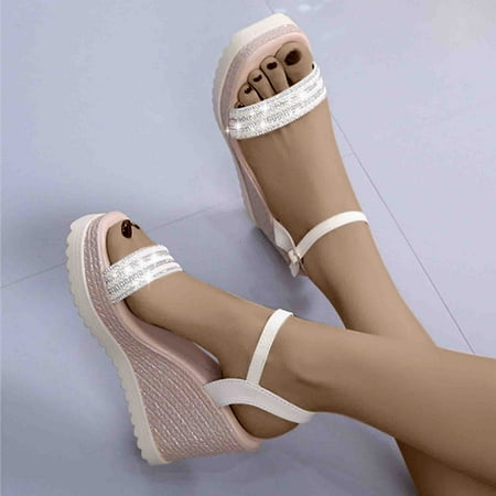 Hvyesh Platform Sandals for Women Dressy Summer Rhinestone Slippers Thick Sole High Heels Fashion Shoes Sloped Heel Sandals Size 7.5
Hvyesh Platform Sandals for Women Dressy Summer Rhinestone Slippers Thick Sole High Heels Fashion Shoes Sloped Heel Sandals Size 7.5