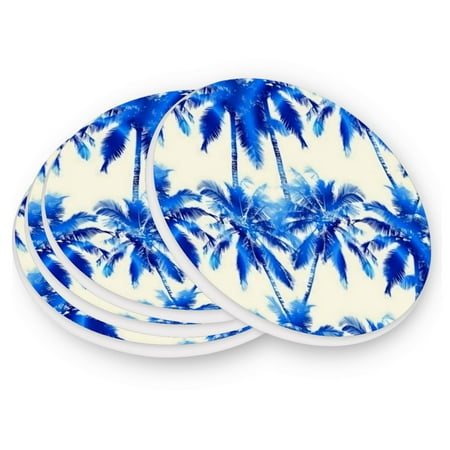 Round Coasters Modern Style Ceramic Coaster Waterproof and Durable Drink Coaster Coasters set of 4 Customizable Coasters 1pc Blue Palm Trees
Round Coasters Modern Style Ceramic Coaster Waterproof and Durable Drink Coaster Coasters set of 4 Customizable Coasters 1pc Blue Palm Trees
