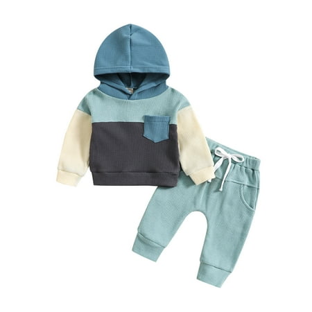 ZMHEGW Outfits For Toddler Boys Girls Long Sleeve Patchwork Colour Hooded T Shirt Pullover Tops Pants Clothes Set
ZMHEGW Outfits For Toddler Boys Girls Long Sleeve Patchwork Colour Hooded T Shirt Pullover Tops Pants Clothes Set