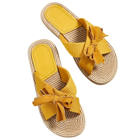 Womens Sandals Comfort Linen Bottom Slip On Flats Sandal Summer Dress Shoes Cute Bow Tie Boho Slippers for Young Women
Womens Sandals Comfort Linen Bottom Slip On Flats Sandal Summer Dress Shoes Cute Bow Tie Boho Slippers for Young Women