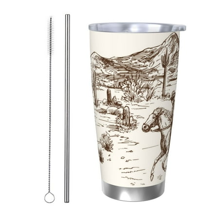 Ocsxa Western Desert Cowboys3 Pattern 20oz Travel Coffee Mug with Flip Lid Stainless Steel Insulated Insulated Coffee Mug Thermal Cup with Splash Proof Sliding Lid-Straw Two-piece Set
Ocsxa Western Desert Cowboys3 Pattern 20oz Travel Coffee Mug with Flip Lid Stainless Steel Insulated Insulated Coffee Mug Thermal Cup with Splash Proof Sliding Lid-Straw Two-piece Set
