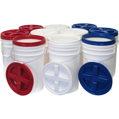 Augason Farms Storage Pail Kit with Gamma Seal Lids - 10 Count