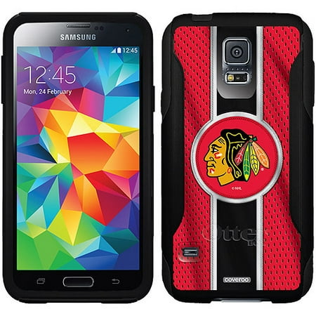 Chicago Blackhawks Jersey Stripe Design on OtterBox Commuter Series Case for Samsung Galaxy S5