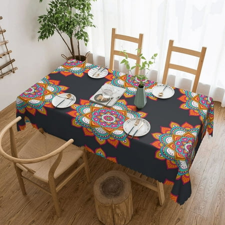 Tablecloth Mandala Pattern Table Cloth For Rectangle Tables Waterproof Resistant Picnic Table Covers For Kitchen Dining/Party(54x72in)
Tablecloth Mandala Pattern Table Cloth For Rectangle Tables Waterproof Resistant Picnic Table Covers For Kitchen Dining/Party(54x72in)
