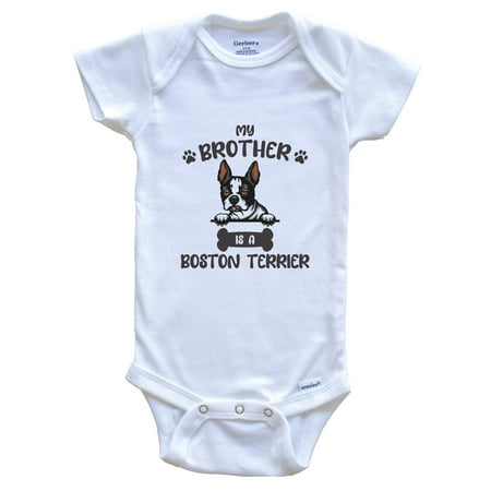 My Brother Is A Boston Terrier Cute Dog Breed Baby Bodysuit v2 3-6 Months White
My Brother Is A Boston Terrier Cute Dog Breed Baby Bodysuit v2 3-6 Months White