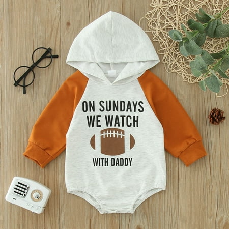 Newborn Infant Baby Boys Girls Cotton Patchwork Autumn Rugby Print Football Long Sleeve Hooded Romper Bodysuit Clothes
Newborn Infant Baby Boys Girls Cotton Patchwork Autumn Rugby Print Football Long Sleeve Hooded Romper Bodysuit Clothes