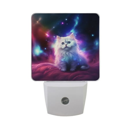 Cat with Space Night Light LED Dusk to Dawn Auto Sensor Night Lamp Plug-in Nightlight for Bedroom Hallway Kitchen 2 PCs
Cat with Space Night Light LED Dusk to Dawn Auto Sensor Night Lamp Plug-in Nightlight for Bedroom Hallway Kitchen 2 PCs