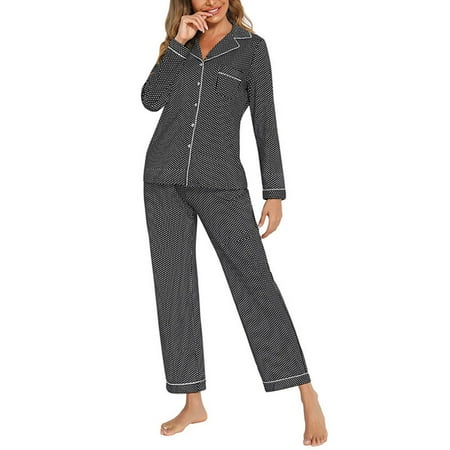 Liveday Women s Pajamas Set Casual Long Sleeve Sleepwear 2 Piece Cardigan Nightclothes
Liveday Women s Pajamas Set Casual Long Sleeve Sleepwear 2 Piece Cardigan Nightclothes