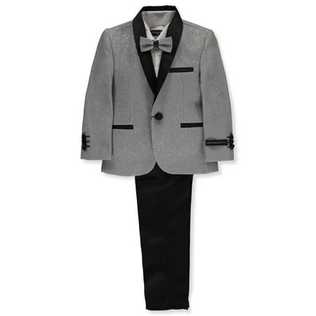 Kids World Boys 5-Piece Rhinestone Suit Pants Set - silver 3t (Toddler)