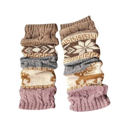 

Baocc accessories Warm High Knitted Knit Winter Crochet Warmers Socks Long Leg Cable Leggings Socks Socks Khaki