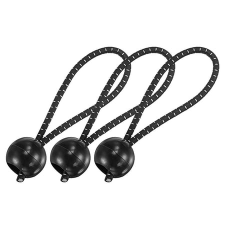 Uxcell 100mm/4 Inch Ball Cords Elastic String Tarp Straps Black White 10 Pack