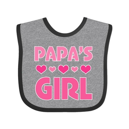 Inktastic Papas Girl Granddaughter Gift Baby Girl Bib