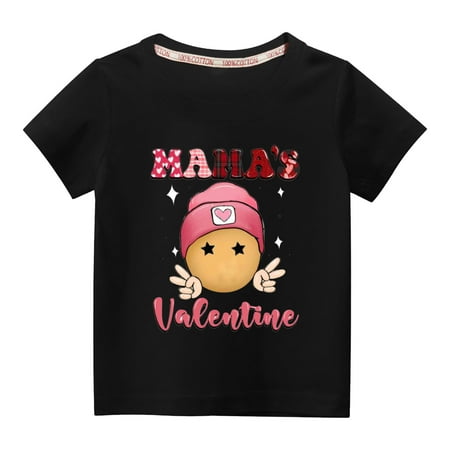 Penkiiy Toddler Kids Boys Girls Fashion Cute Solid Color Round Neck Valentine s Day Heart Print Short Sleeve Top 5-6 Years Black
Penkiiy Toddler Kids Boys Girls Fashion Cute Solid Color Round Neck Valentine s Day Heart Print Short Sleeve Top 5-6 Years Black