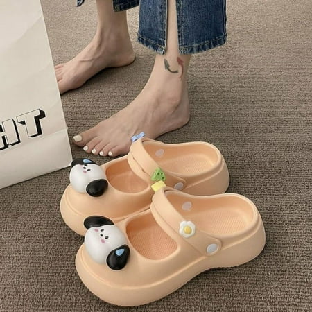 Outdoor Slippers Women‘s Outwear Anti-slip Thick Sole Summer New Style Baotou Half Slip-on Sandals Hapa Dog Hole Shoes
Outdoor Slippers Women‘s Outwear Anti-slip Thick Sole Summer New Style Baotou Half Slip-on Sandals Hapa Dog Hole Shoes
