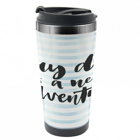 Inspirational Saying Travel Mug Adventure Text Steel Thermal Cup 16 oz by Ambesonne
Inspirational Saying Travel Mug Adventure Text Steel Thermal Cup 16 oz by Ambesonne