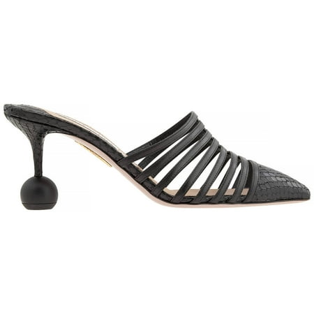 Aquazzura Ladies Black Le Parisien 75 Mules Brand Size 36 ( US Size 6 )
