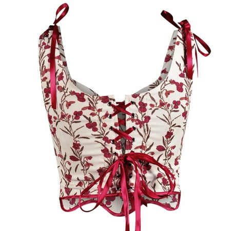 Odeerbi Reduced Corset Top for Women Shapewear Bodyshaper Tummy Control Waist Trainer Casual Erogenous Eyelet Lace-up Floral Print Fishbone Court Vintage Straps Beige
Odeerbi Reduced Corset Top for Women Shapewear Bodyshaper Tummy Control Waist Trainer Casual Erogenous Eyelet Lace-up Floral Print Fishbone Court Vintage Straps Beige