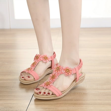 Homadles Women s Nature Sandals- Open Toe Casual Bohemian Flower New Flats Sandals Pink Size 6
Homadles Women s Nature Sandals- Open Toe Casual Bohemian Flower New Flats Sandals Pink Size 6