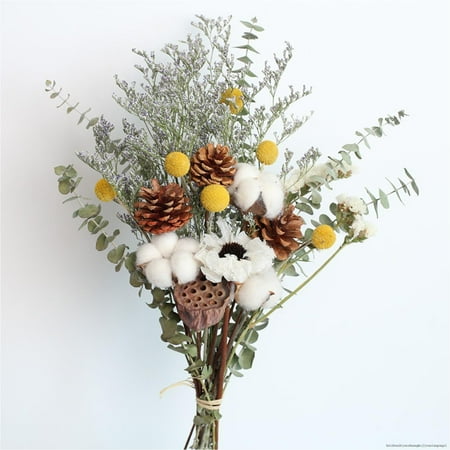 Natural Dried Flowers Bunch Wedding Bouquet Home Room Party Decor