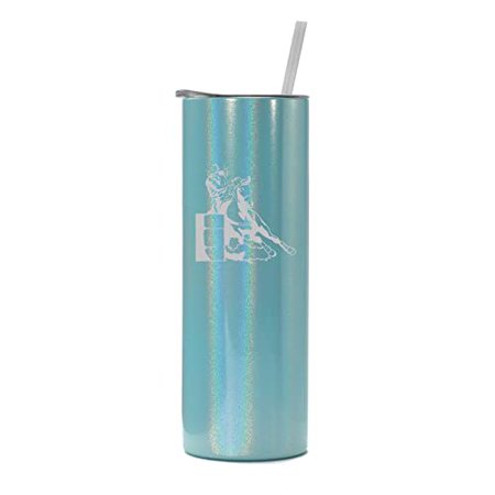 20 oz Skinny Tall Tumbler Stainless Steel Vacuum Insulated Travel Mug Cup With Straw Female Barrel Racing Cowgirl (Light Blue Iridescent Glitter)
20 oz Skinny Tall Tumbler Stainless Steel Vacuum Insulated Travel Mug Cup With Straw Female Barrel Racing Cowgirl (Light Blue Iridescent Glitter)