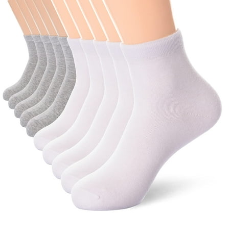 Women Thin Cotton Socks Soft Cotton Socks Women Ankle Quarter Cut Socks 5/10/25 Pairs (Shoe Size 6-11 5 White + 5 Grey(10 pairs))
Women Thin Cotton Socks Soft Cotton Socks Women Ankle Quarter Cut Socks 5/10/25 Pairs (Shoe Size 6-11 5 White + 5 Grey(10 pairs))