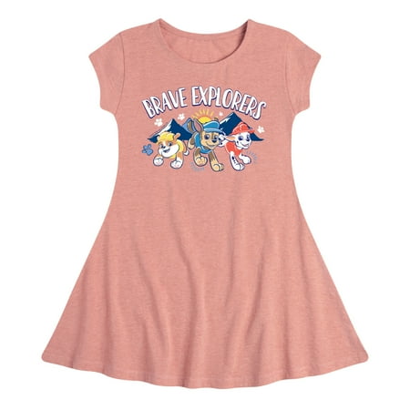 Paw Patrol - Brave Explorers - Toddler And Youth Girls Fit And Flare Dress