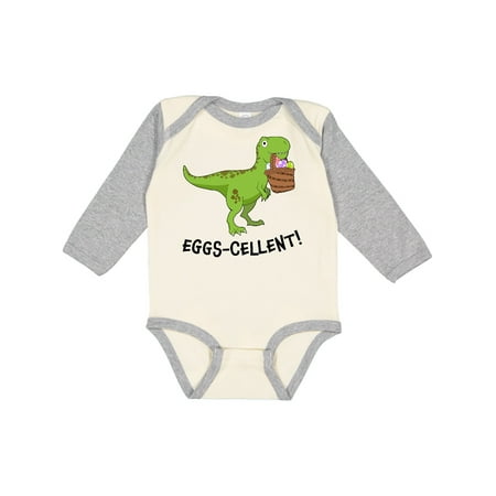 Inktastic Eggs-cellent! Cute Easter T-Rex Dinosaur Gift Baby Boy or Baby Girl Long Sleeve Bodysuit
Inktastic Eggs-cellent! Cute Easter T-Rex Dinosaur Gift Baby Boy or Baby Girl Long Sleeve Bodysuit