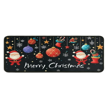 Kitchen Mat Set of 2 Anti Fatigue Christmas Kitchen Mats for Floor Christmas Ball Christmas Tree Santa Claus Kitchen Rugs and Mats for Bathroom Room Bedroom (47x17+30x17 Inches) 
Kitchen Mat Set of 2 Anti Fatigue Christmas Kitchen Mats for Floor Christmas Ball Christmas Tree Santa Claus Kitchen Rugs and Mats for Bathroom Room Bedroom (47x17+30x17 Inches)