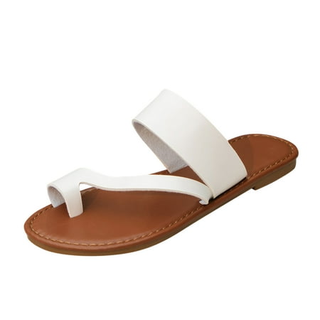 Gzea Home Slippers Women Ladies Fashion Summer Solid Color Leather Cover Toe Flat Bottom Casual Sandals White 38
Gzea Home Slippers Women Ladies Fashion Summer Solid Color Leather Cover Toe Flat Bottom Casual Sandals White 38