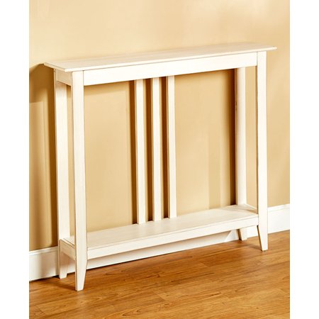Slim Space-Saving Accent Tables-Antiqued White