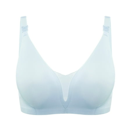 REORIAFEE Womens Nursing Bra Breastfeeding Bra Maternity Sleeping Push Up Nursing Bra Comfortable Mesh Breathable Wireless Front Buckle Breastfeeding Bra Light Blue XL
REORIAFEE Womens Nursing Bra Breastfeeding Bra Maternity Sleeping Push Up Nursing Bra Comfortable Mesh Breathable Wireless Front Buckle Breastfeeding Bra Light Blue XL