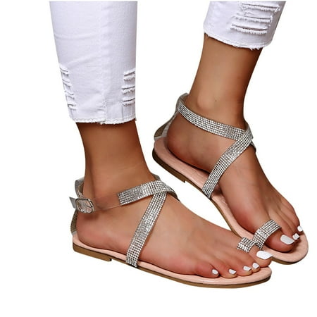 Women s Rhinestone Ring Toe Flat Sandals Slip On Clip Toe Ring Sandals Casual Summer Boho Beach Oceanside Holiday Outdoor Travel Dressy
Women s Rhinestone Ring Toe Flat Sandals Slip On Clip Toe Ring Sandals Casual Summer Boho Beach Oceanside Holiday Outdoor Travel Dressy