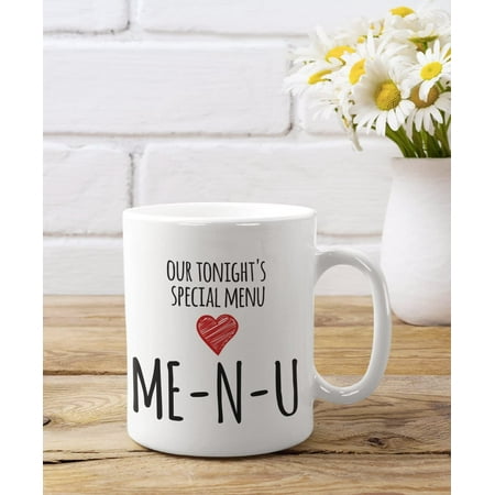 Our Tonight s Special ME-N-U Mugs Anniversary Romantic Gifts Funny Quote Mug Sarcastic Birthday Gag Gift For Men Couple Mugs Cute Wedding Anniversary Present Coffee Mug Gifts for Wife
Our Tonight s Special ME-N-U Mugs Anniversary Romantic Gifts Funny Quote Mug Sarcastic Birthday Gag Gift For Men Couple Mugs Cute Wedding Anniversary Present Coffee Mug Gifts for Wife