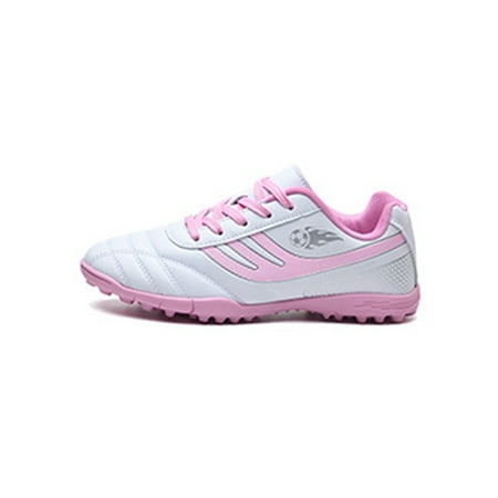 Sanviglor Kids Soccer Cleats Round Toe Football Shoes Flat Sport Sneakers Ground Breathable Comfort Athletic Shoe Lightweight Lace Up White Pink-1 1Y
Sanviglor Kids Soccer Cleats Round Toe Football Shoes Flat Sport Sneakers Ground Breathable Comfort Athletic Shoe Lightweight Lace Up White Pink-1 1Y