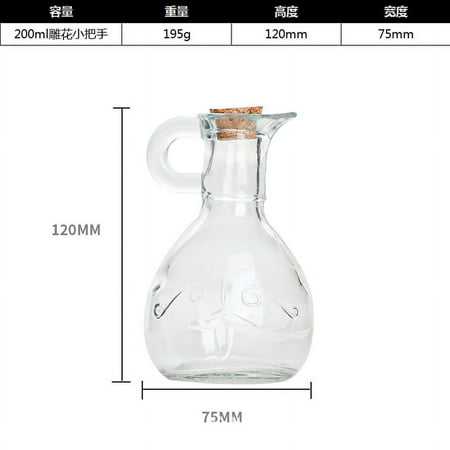 OUNONA Kitchen Oil Dispenser Glass Oil Bottle Transparent Vinegar Dispensing Bottle Soy Sauce Bottle
OUNONA Kitchen Oil Dispenser Glass Oil Bottle Transparent Vinegar Dispensing Bottle Soy Sauce Bottle