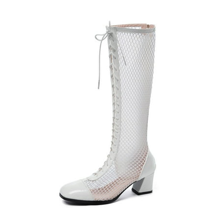 IELGY Women s Mesh boots Breathable Thick heel Fashion Hollow Straps color matching
IELGY Women s Mesh boots Breathable Thick heel Fashion Hollow Straps color matching