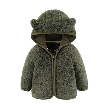 Frontwalk Girl Thicken Hoodies Sherpa Coat Zipper Loose Jackets Girls Hooded Neck Outdoor Outwear Military Green 70/0-6M
Frontwalk Girl Thicken Hoodies Sherpa Coat Zipper Loose Jackets Girls Hooded Neck Outdoor Outwear Military Green 70/0-6M