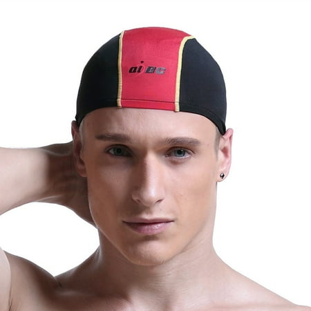 Unisex Adult Women Elastic Swimming Cap Men Fashion Bathing Hat Fabric