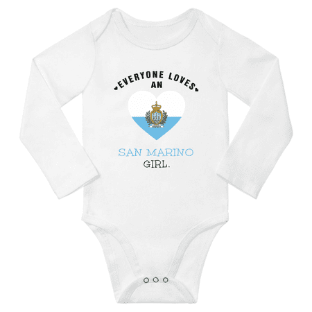 Everyone Loves An San Marino Girl Baby Long Slevve Bodysuits Unisex Gifts (White 12-18 Months)
Everyone Loves An San Marino Girl Baby Long Slevve Bodysuits Unisex Gifts (White 12-18 Months)