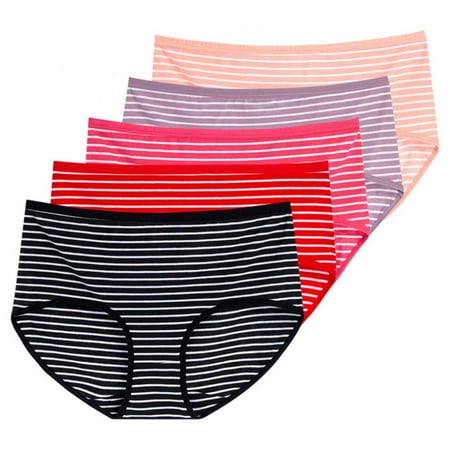 Women Low-rise Underwear Comfort Cotton Stretch Sport Hipster Breathable Soft Stripe Panties(5-Packs)
Women Low-rise Underwear Comfort Cotton Stretch Sport Hipster Breathable Soft Stripe Panties(5-Packs)