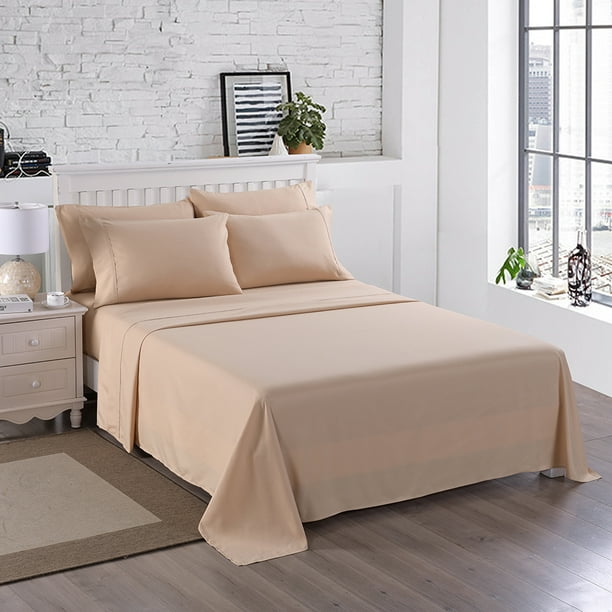 6Pieces 3000TC Soft Microfiber Bed Sheet Set,Wrinkle & Fade Resistant Collection Bed Sheet King
