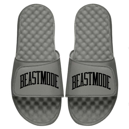 Men s ISlide Gray Beast Mode Wordmark Slide Sandals