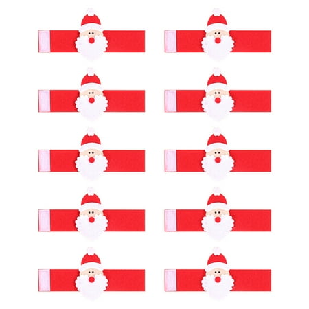 10Pcs Christmas Santa Claus Napkin Holders Non-woven Towel Ring Table Decoration Party Supplies(Red)
10Pcs Christmas Santa Claus Napkin Holders Non-woven Towel Ring Table Decoration Party Supplies(Red)