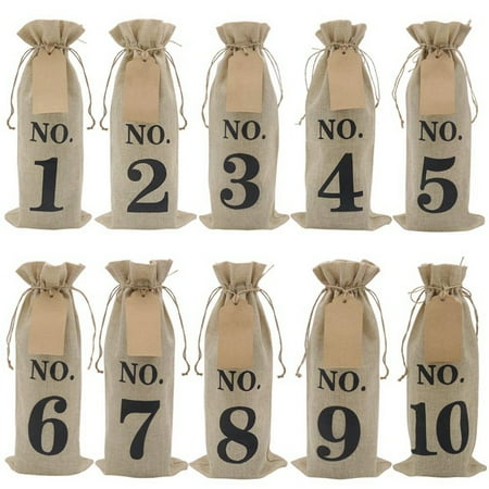 10Pcs Burlap Wine Bags with Tags for Blind Wine Tasting Numbered Hessian Cloth Glass Gift Bags for Christmas Wedding Party Decoration
10Pcs Burlap Wine Bags with Tags for Blind Wine Tasting Numbered Hessian Cloth Glass Gift Bags for Christmas Wedding Party Decoration