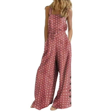 Frontwalk Ladies Long Romper With Pocket Wide Leg Pants Trousers One Piece Jumpsuit Holiday Fashion Playsuit Decorative Button Bib Overalls 8# S
Frontwalk Ladies Long Romper With Pocket Wide Leg Pants Trousers One Piece Jumpsuit Holiday Fashion Playsuit Decorative Button Bib Overalls 8# S