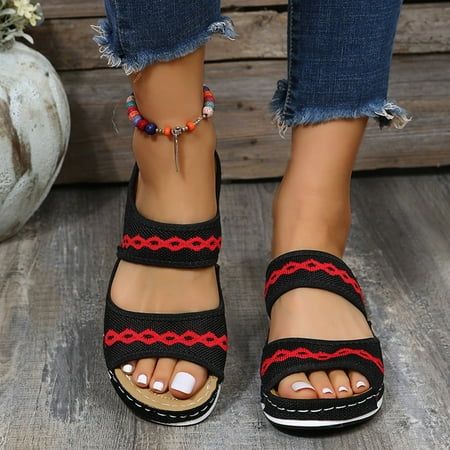Krdevn Women s Summer Fashion Fabric Hollowed Out Fish Mouth Slippers Vintage Color Matching Line With Wedge Sandals -Black 39
Krdevn Women s Summer Fashion Fabric Hollowed Out Fish Mouth Slippers Vintage Color Matching Line With Wedge Sandals -Black 39