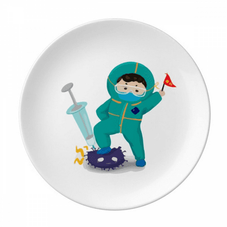 

Doctor Overcome Fight Conquer Defeat Plate Decorative Porcelain Salver Tableware Dinner Dish