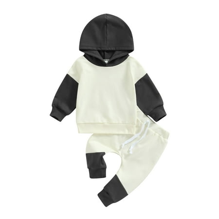 sdghg Toddler Boys 2pcs Tracksuit Contrast Colors Long Sleeve Pullover Hoodie Sweatshirt and Elastic Pants Suit
sdghg Toddler Boys 2pcs Tracksuit Contrast Colors Long Sleeve Pullover Hoodie Sweatshirt and Elastic Pants Suit