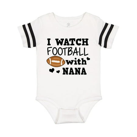 Inktastic I Watch Football with My Nana Gift Baby Boy Bodysuit
